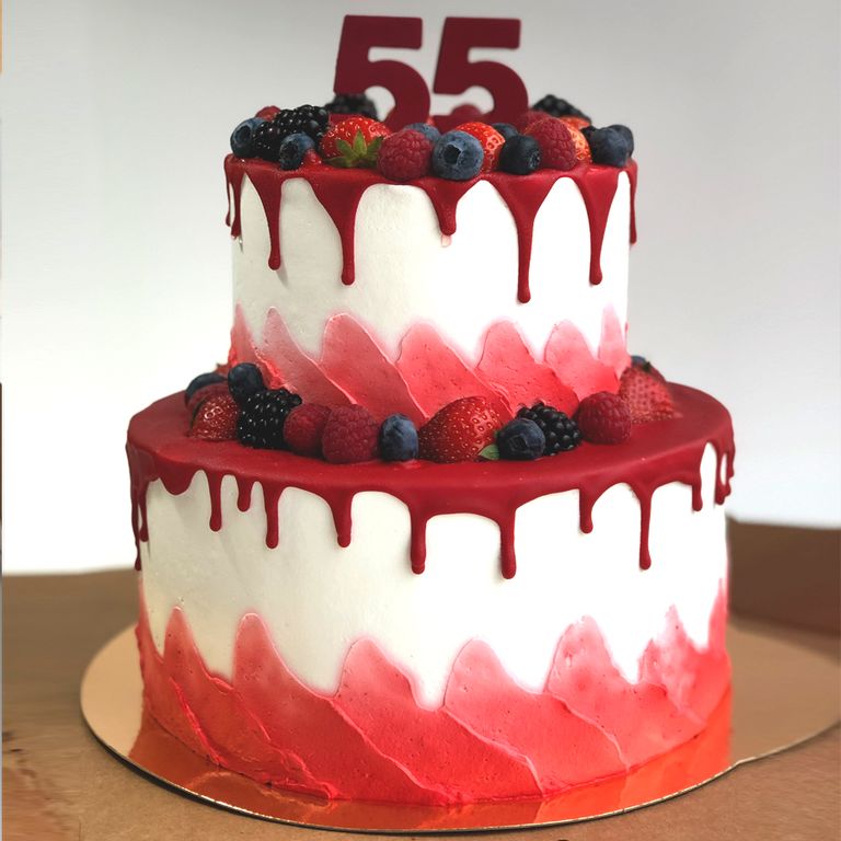 Сахарная картинка на торт с днем рождения юбилей 55 лет
